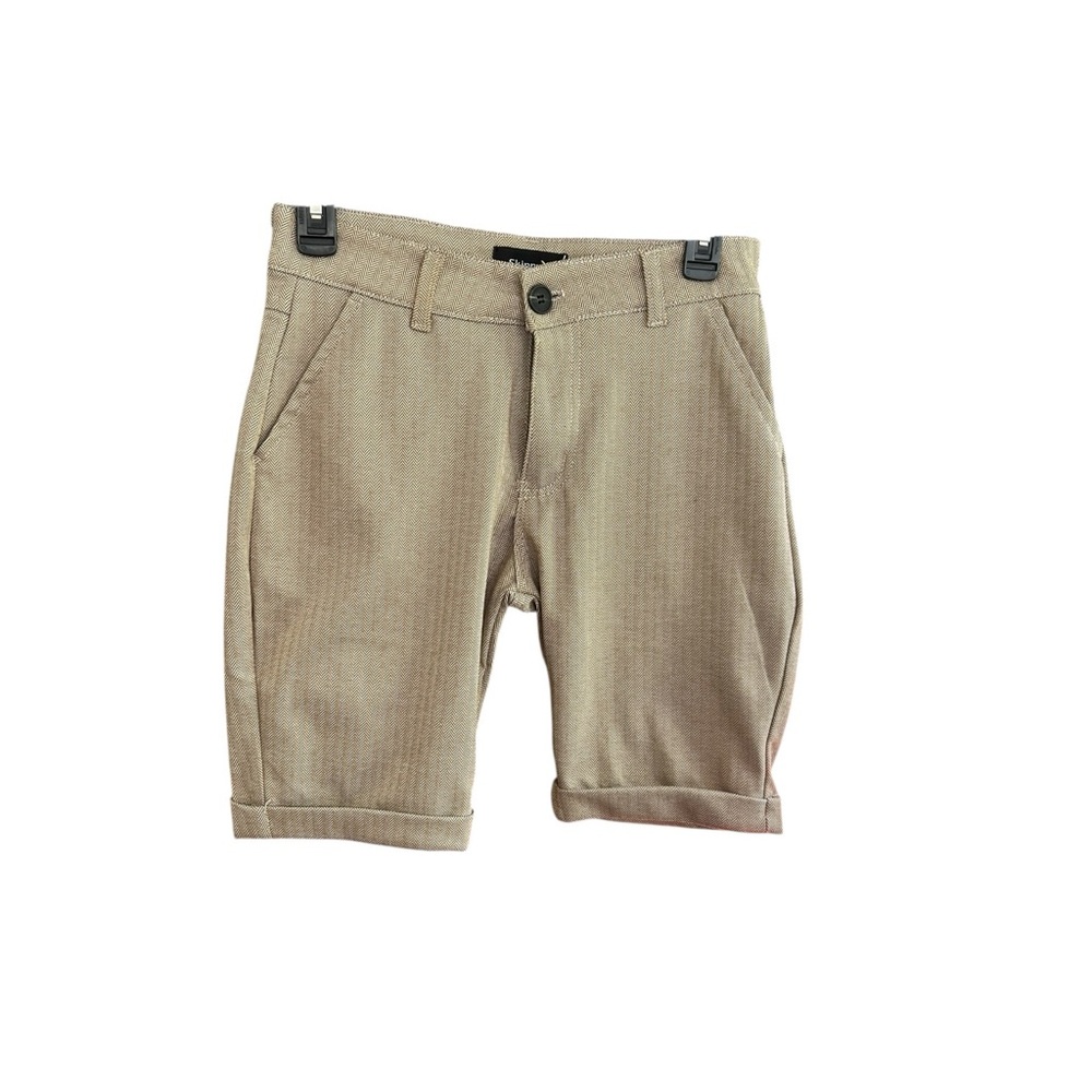 Skinny Fit  Men's herringbone tweed dress shorts Sz 28